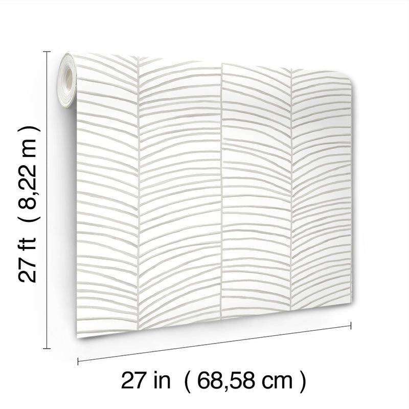 Cascade Palm Chevron Wallpaper York Wallcoverings   