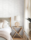 Cascade Palm Chevron Wallpaper York Wallcoverings   