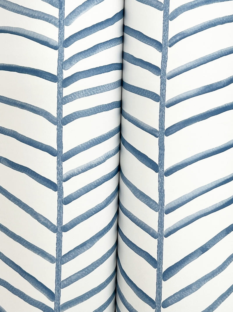 Cascade Palm Chevron Wallpaper York Wallcoverings   