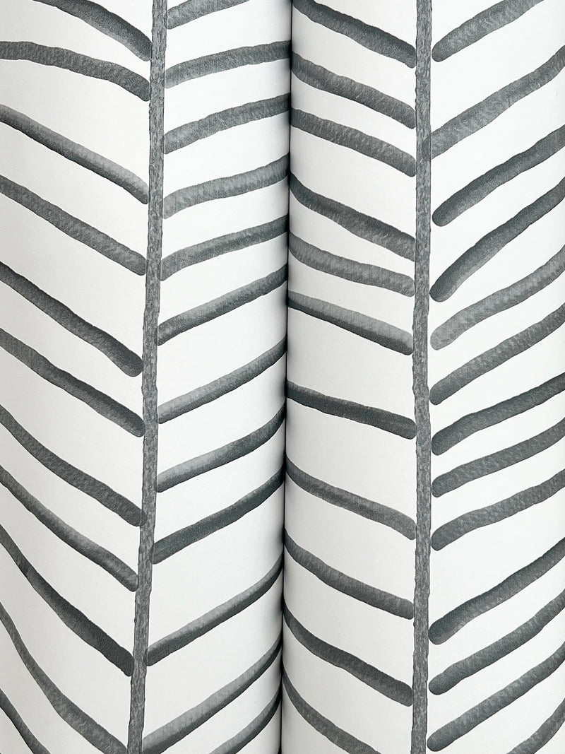 Cascade Palm Chevron Wallpaper York Wallcoverings   
