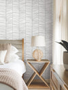 Cascade Palm Chevron Wallpaper York Wallcoverings   
