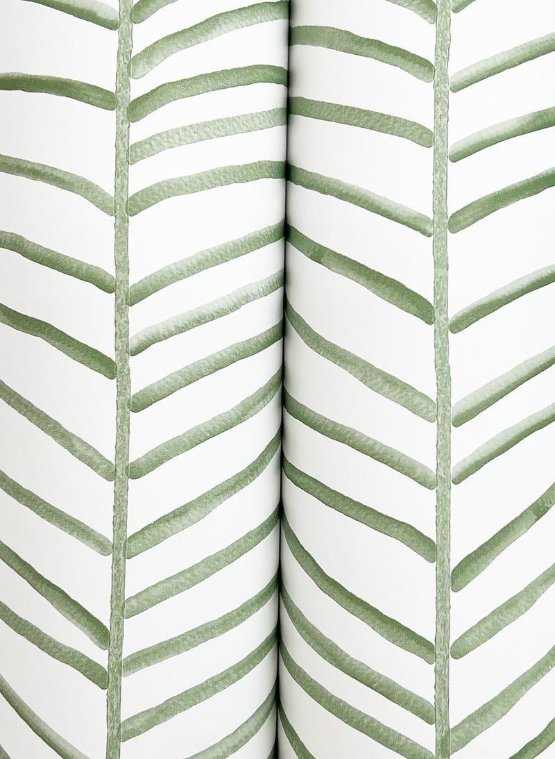 Cascade Palm Chevron Wallpaper York Wallcoverings   
