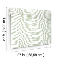 Cascade Palm Chevron Wallpaper York Wallcoverings   