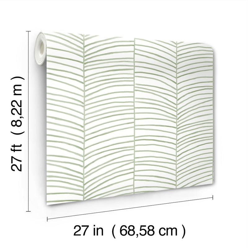 Cascade Palm Chevron Wallpaper York Wallcoverings   