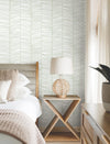 Cascade Palm Chevron Wallpaper York Wallcoverings   