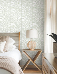 Cascade Palm Chevron Wallpaper York Wallcoverings   