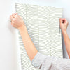 Cascade Palm Chevron Wallpaper York Wallcoverings   