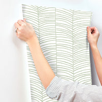 Cascade Palm Chevron Wallpaper York Wallcoverings   