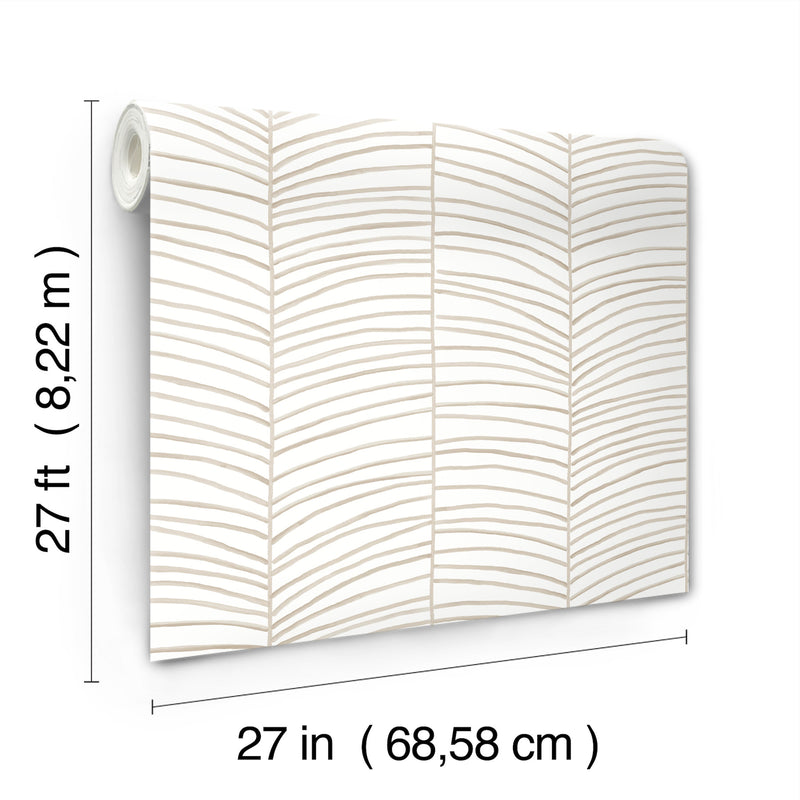 Cascade Palm Chevron Wallpaper York Wallcoverings   
