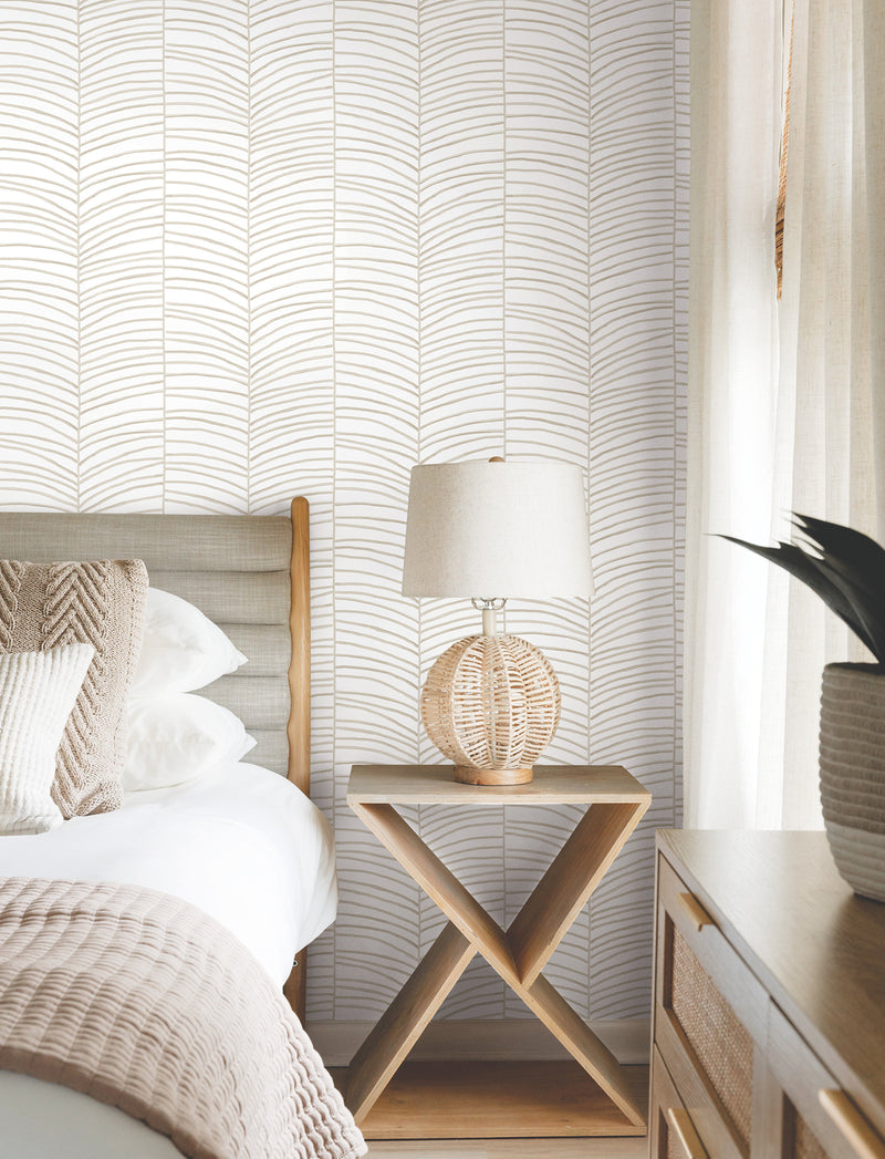 Cascade Palm Chevron Wallpaper York Wallcoverings   