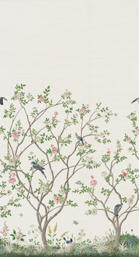 Lingering Garden Wallpaper Mural on Sisal Wall Mural Ronald Redding Mural White On Sisal 