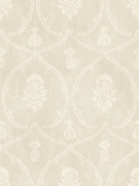 Royal Damask Wallpaper Wallpaper Ronald Redding Double Roll Beige 