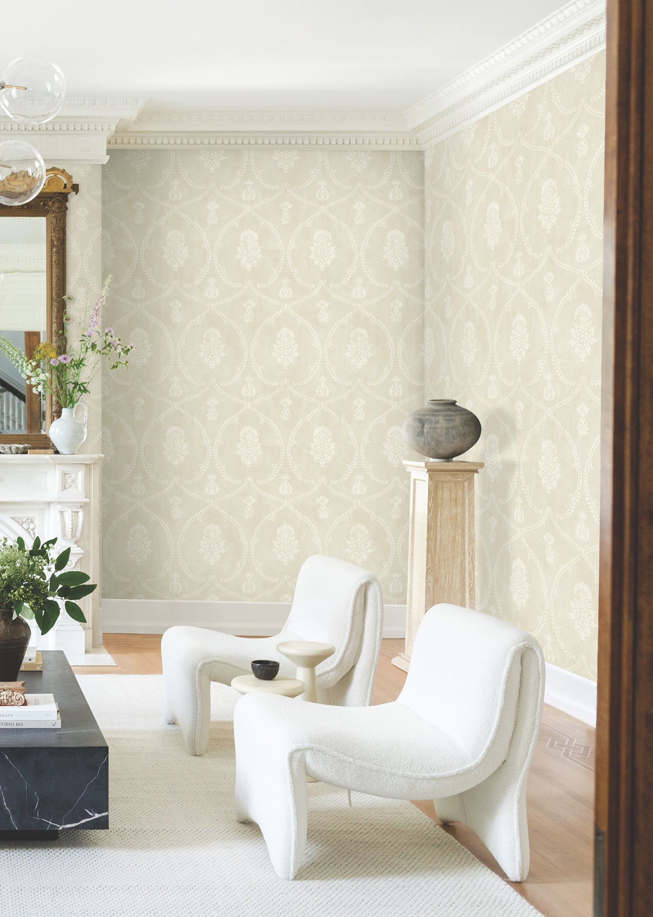 Royal Damask Wallpaper Wallpaper Ronald Redding   