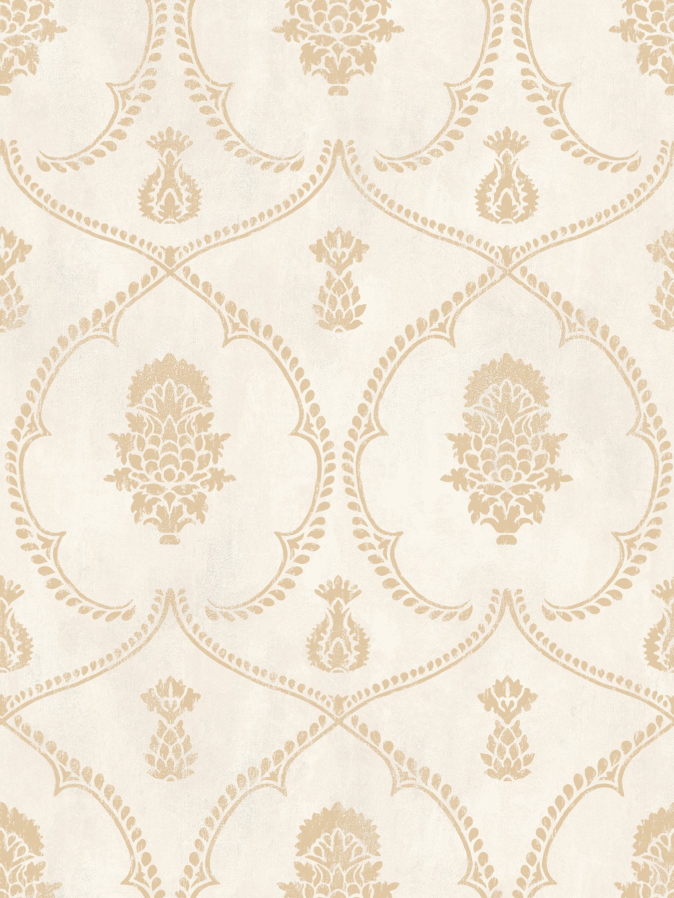 Royal Damask Wallpaper Wallpaper Ronald Redding Double Roll Soft Gold 