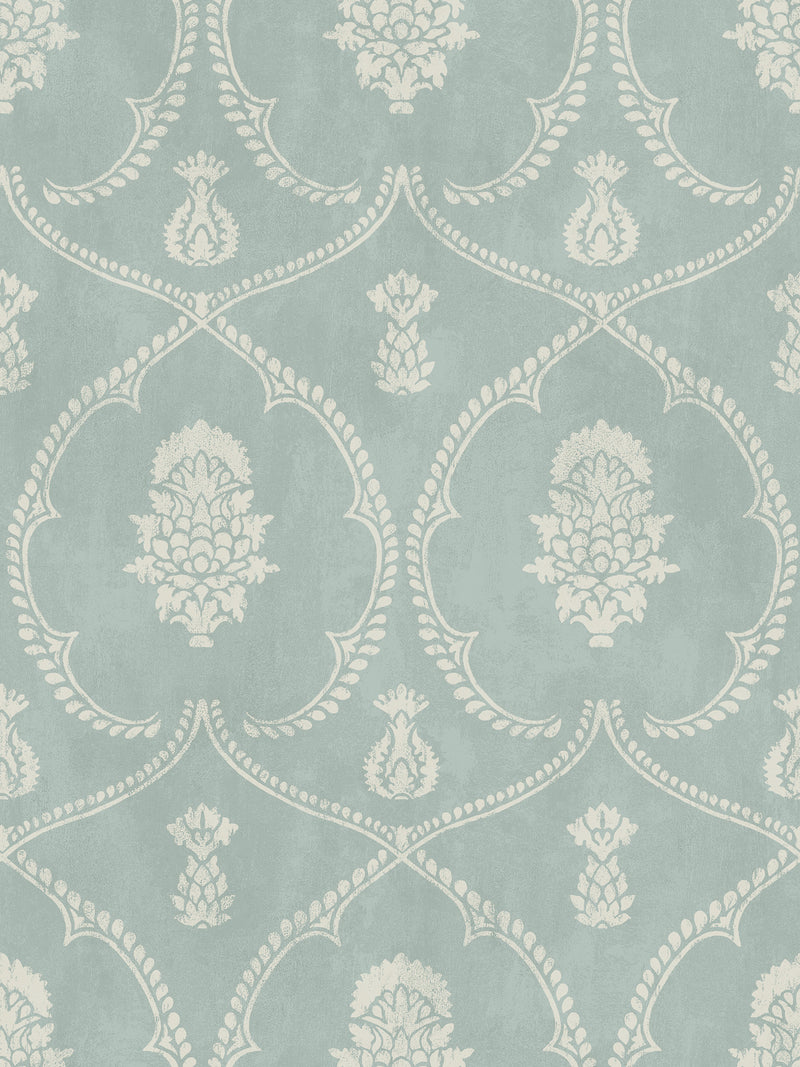 Royal Damask Wallpaper Wallpaper Ronald Redding Double Roll Jade 