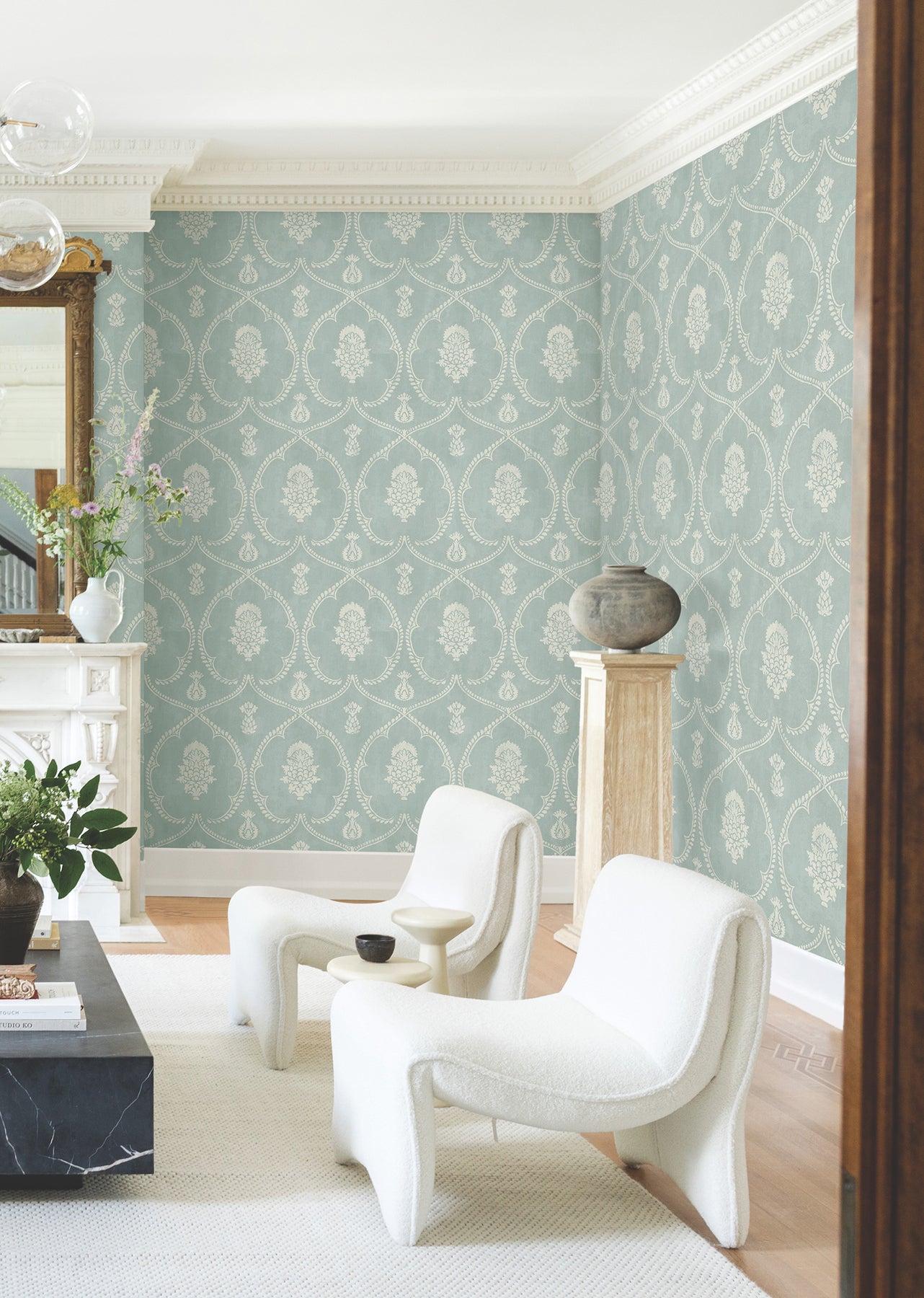 Royal Damask Wallpaper Wallpaper Ronald Redding   
