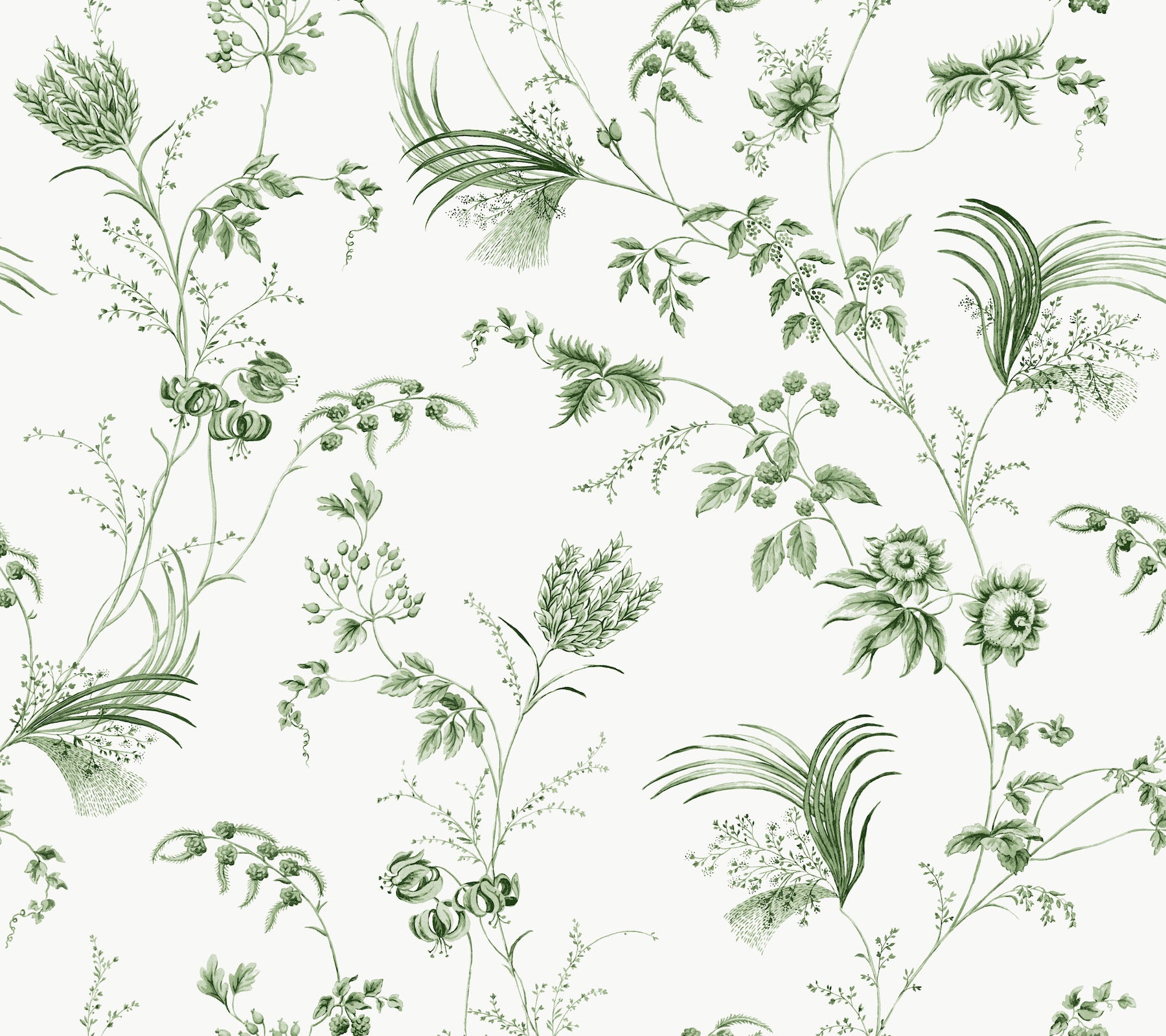 Floral Lace Wallpaper Wallpaper Ronald Redding Double Roll Green 