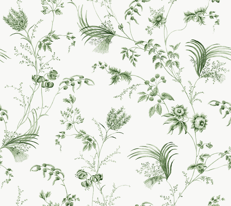Floral Lace Wallpaper Wallpaper Ronald Redding Double Roll Green 