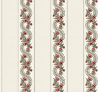 Abbey's Garland Wallpaper Wallpaper Ronald Redding Double Roll Red & Green 
