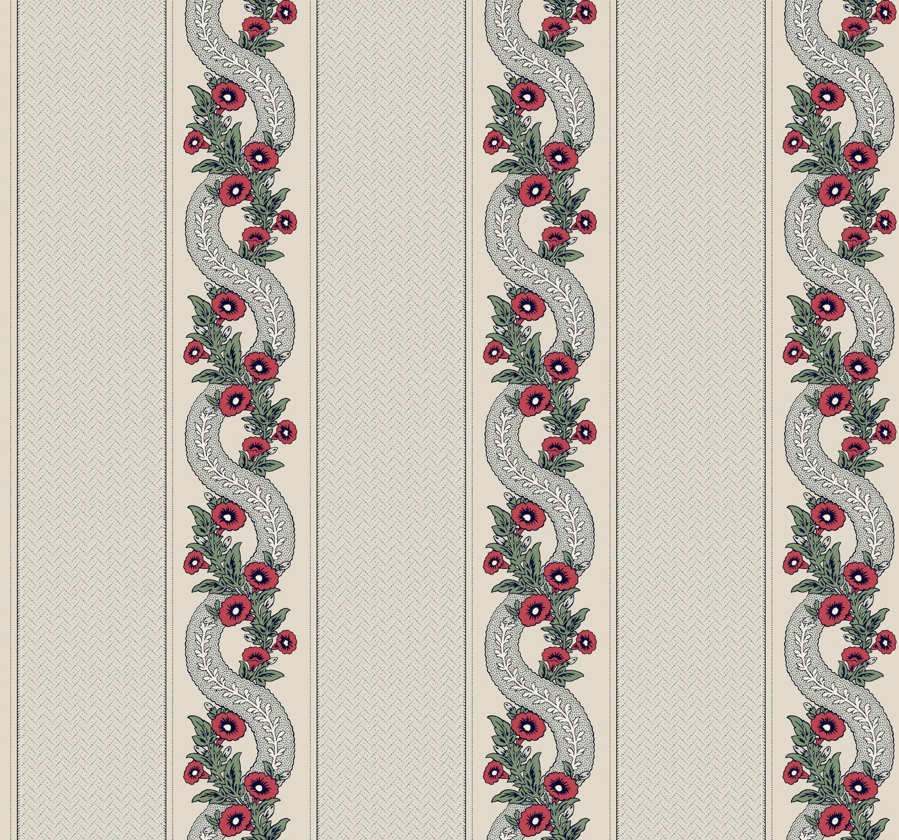 Abbey's Garland Wallpaper Wallpaper Ronald Redding Double Roll Ruby 