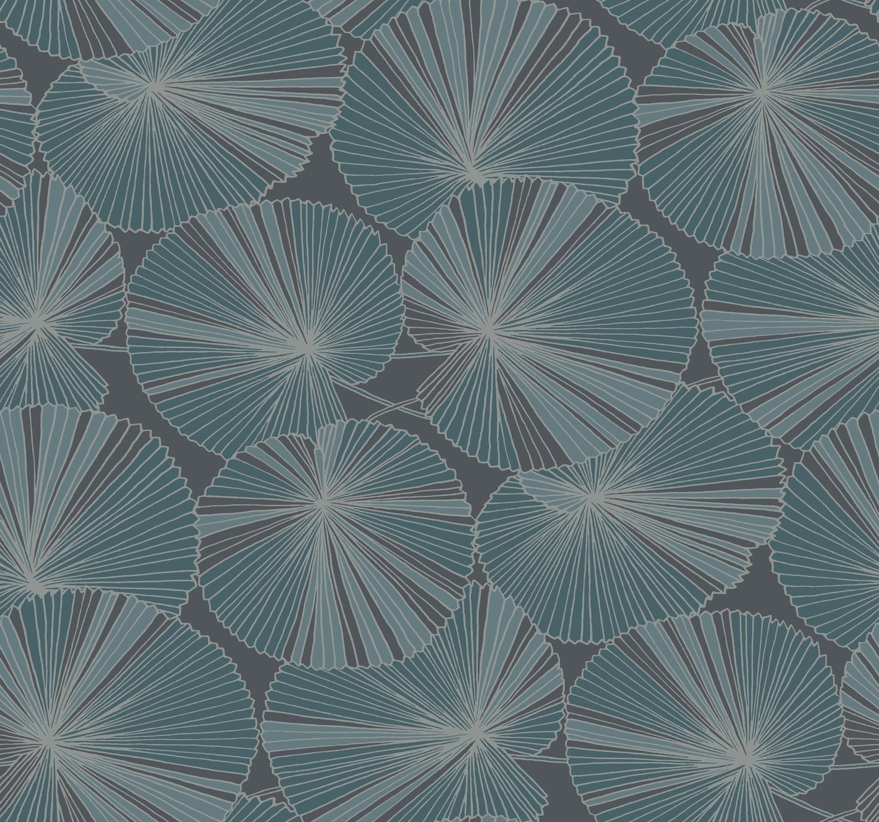 Layered Lily Pads Wallpaper Wallpaper Candice Olson Double Roll Deep Blue 