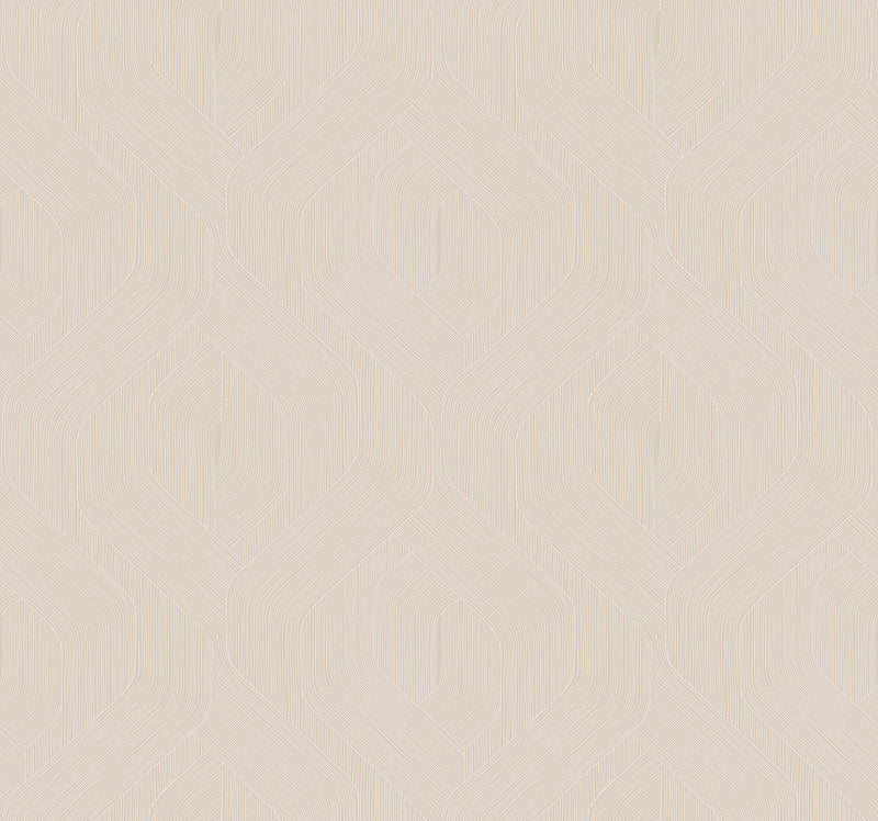 Fine Line Geometric Wallpaper Wallpaper Candice Olson Double Roll Beige 