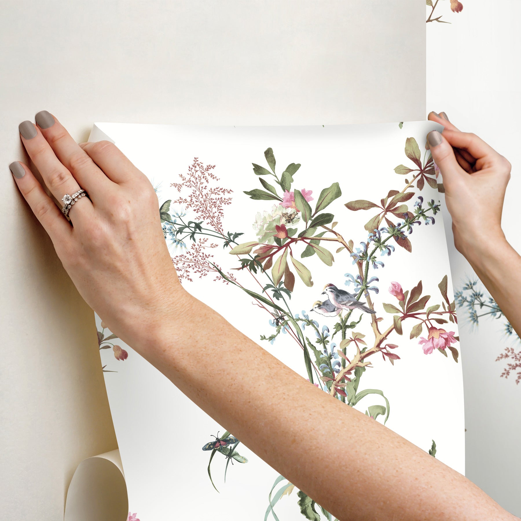 Wild Flowers Premium Peel + Stick Wallpaper Peel and Stick Wallpaper York   