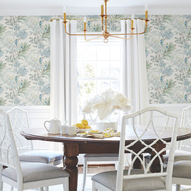Handpainted Songbird Premium Peel + Stick Wallpaper Peel and Stick Wallpaper York Wallcoverings   