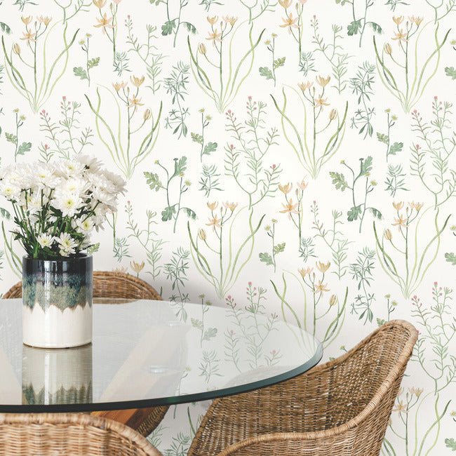 Alpine Botanical Premium Peel + Stick Wallpaper Peel and Stick Wallpaper York Wallcoverings   