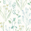 Alpine Botanical Premium Peel + Stick Wallpaper Peel and Stick Wallpaper York Wallcoverings Roll Blue 
