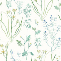 Alpine Botanical Peel and Stick Wallpaper Peel and Stick Wallpaper York Wallcoverings Roll Blue 