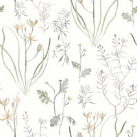 Alpine Botanical Premium Peel + Stick Wallpaper Peel and Stick Wallpaper York Wallcoverings Roll Lavender 