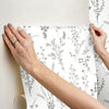 Wildflower Sprigs Premium Peel + Stick Wallpaper Peel and Stick Wallpaper York Wallcoverings   