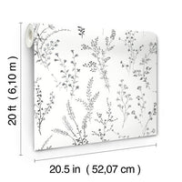 Wildflower Sprigs Peel and Stick Wallpaper Peel and Stick Wallpaper York Wallcoverings   
