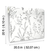 Wildflower Sprigs Premium Peel + Stick Wallpaper Peel and Stick Wallpaper York Wallcoverings   