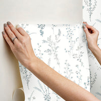Wildflower Sprigs Premium Peel + Stick Wallpaper Peel and Stick Wallpaper York Wallcoverings   