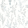 Wildflower Sprigs Peel and Stick Wallpaper Peel and Stick Wallpaper York Wallcoverings Roll Blue/Green 