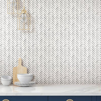 Painted Herringbone Peel and Stick Wallpaper Peel and Stick Wallpaper York Wallcoverings   