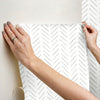 Painted Herringbone Peel and Stick Wallpaper Peel and Stick Wallpaper York Wallcoverings   