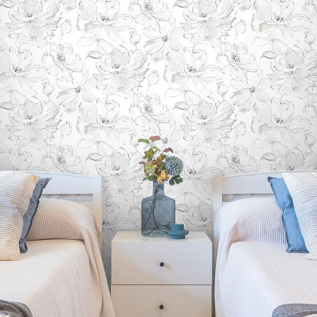 Floral Dreams Peel and Stick Wallpaper Peel and Stick Wallpaper York Wallcoverings   