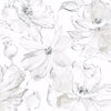 Floral Dreams Peel and Stick Wallpaper Peel and Stick Wallpaper York Wallcoverings Roll Grey Mix 