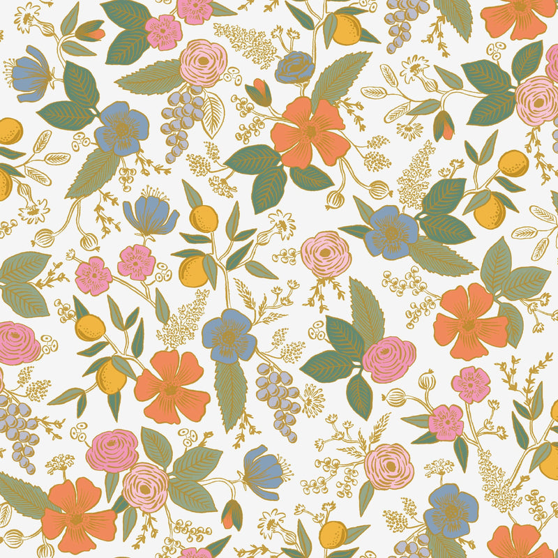 Colette Peel + Stick Wallpaper Peel and Stick Wallpaper Rifle Paper Co. Roll Rose Multi 