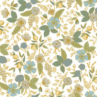 Colette Peel + Stick Wallpaper Peel and Stick Wallpaper Rifle Paper Co. Roll Blue Multi 