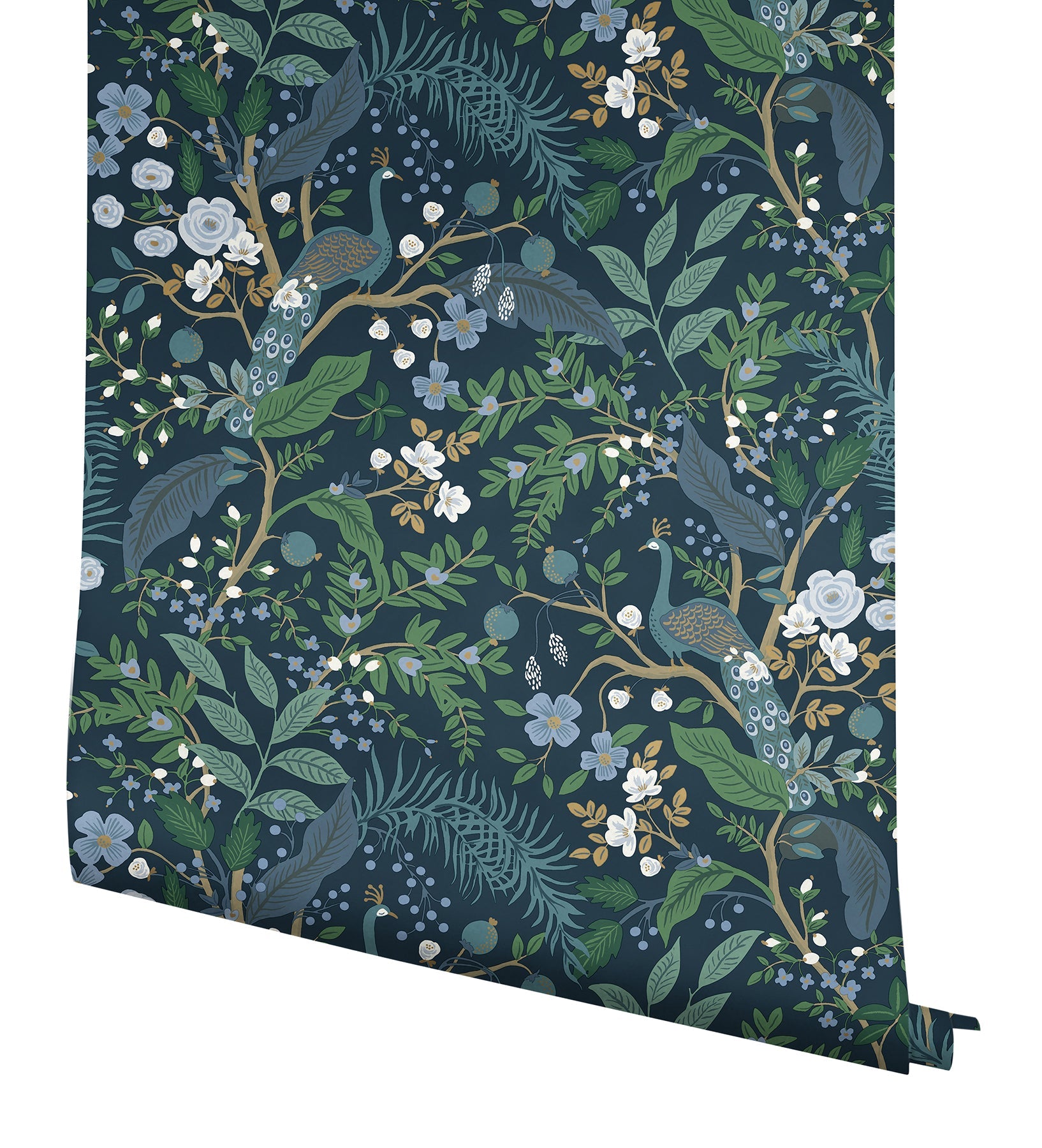 Peacock Garden Peel + Stick Wallpaper Peel and Stick Wallpaper Rifle Paper Co.   