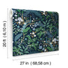 Peacock Garden Peel + Stick Wallpaper Peel and Stick Wallpaper Rifle Paper Co.   