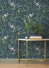 Peacock Garden Peel + Stick Wallpaper Peel and Stick Wallpaper Rifle Paper Co.   