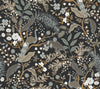 Peacock Garden Peel + Stick Wallpaper Peel and Stick Wallpaper Rifle Paper Co. Roll Black 