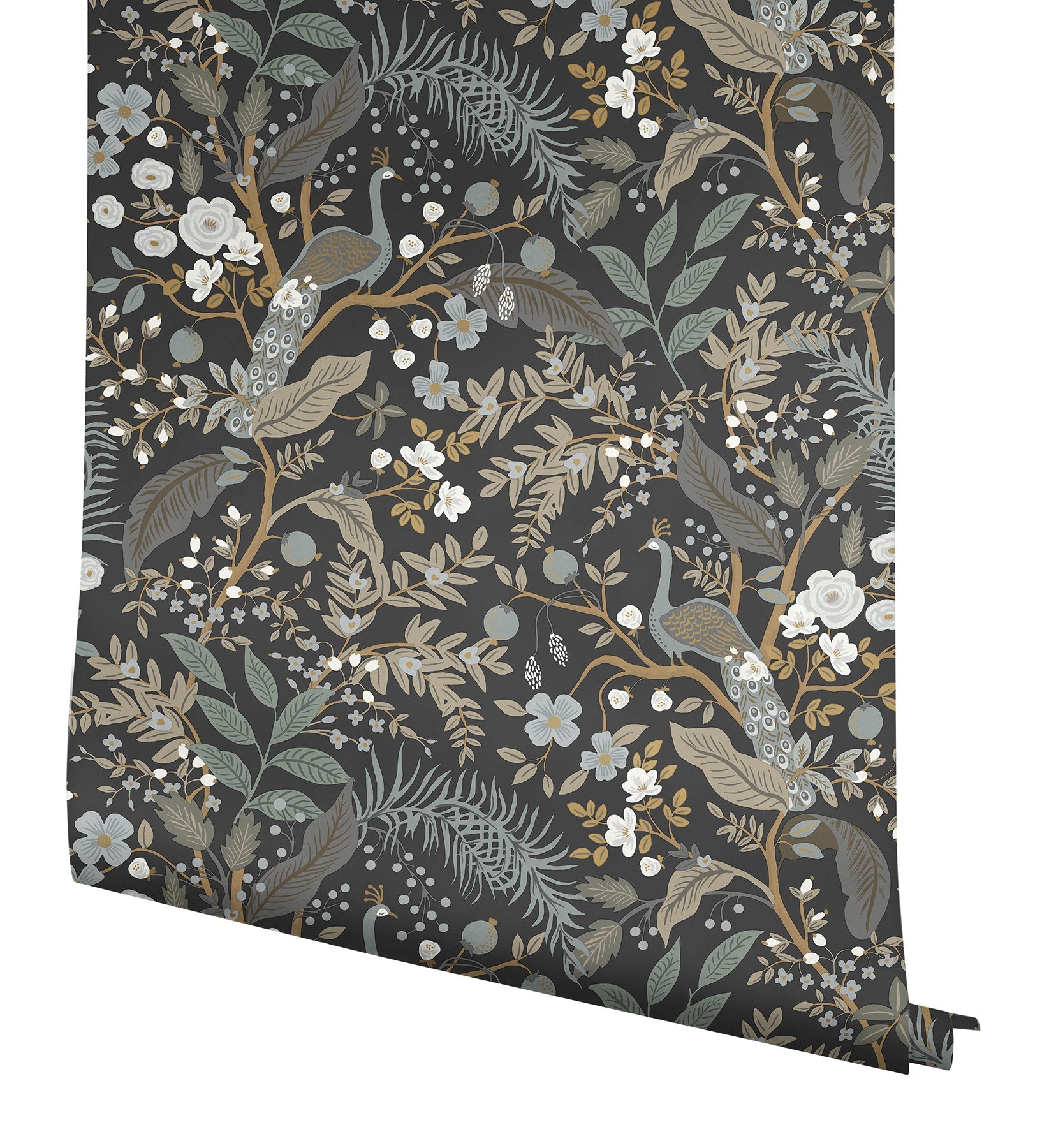 Peacock Garden Peel + Stick Wallpaper Peel and Stick Wallpaper Rifle Paper Co.   