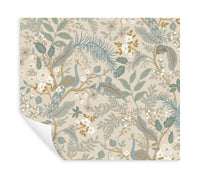 Peacock Garden Peel + Stick Wallpaper Peel and Stick Wallpaper Rifle Paper Co.   