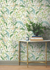 Peacock Garden Peel + Stick Wallpaper Peel and Stick Wallpaper Rifle Paper Co.   
